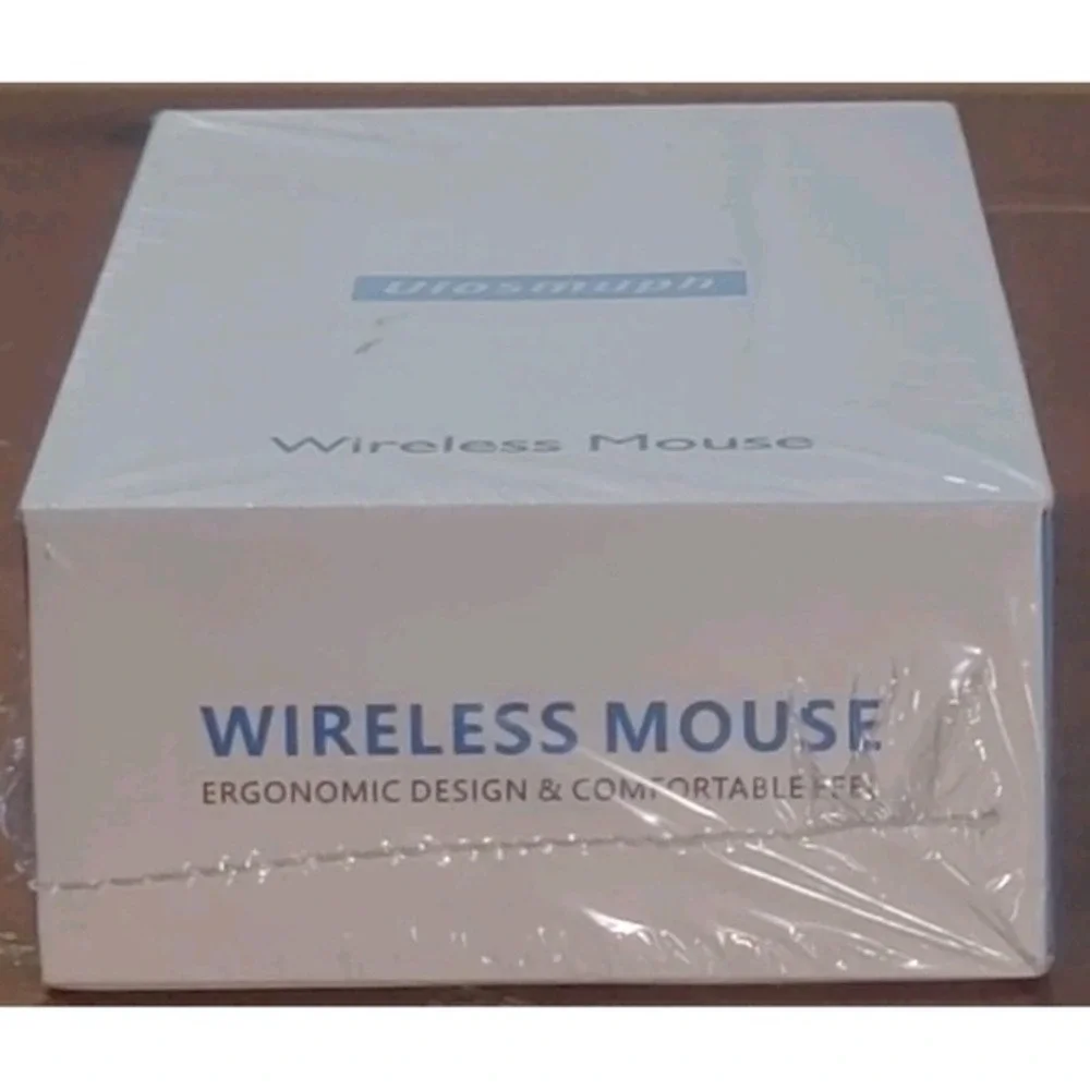 Uiosmuph LED‎ Wireless Silent Mouse- G12 Slim Rechargeable-White wireless